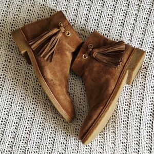 Kate Spade Suede Leather Bellamy Booties Fringe Size 7.5